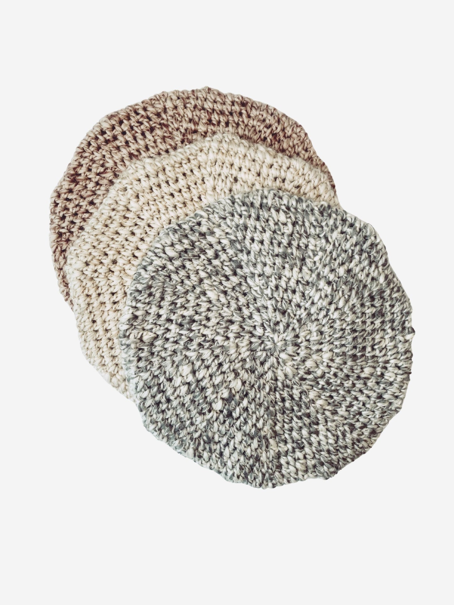 PABLO wool knit beret serene grey melange