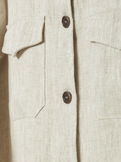 Magata Project unisex linen jacket corozo buttons