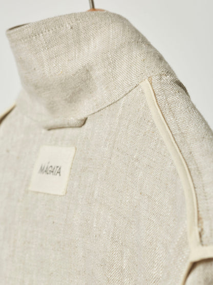 Magaa Project unisex linen jacket sartorial details