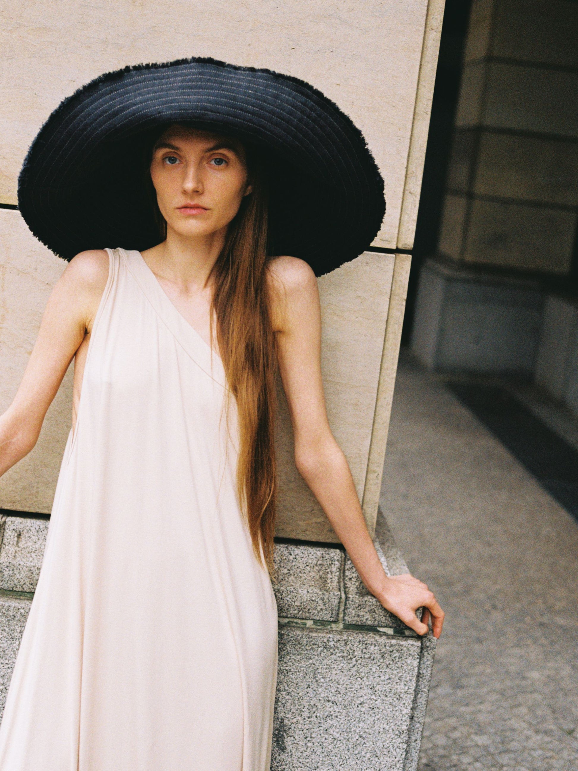 Magata one shoulder long summer jersey dress